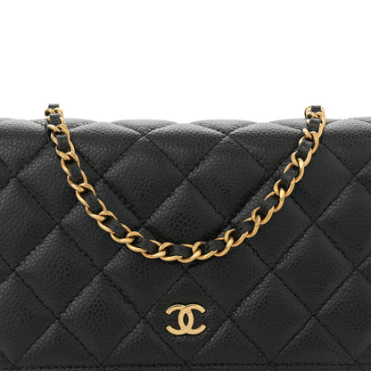 Chanel Caviar Quilted Wallet on Chain WOC Black 8 of 13