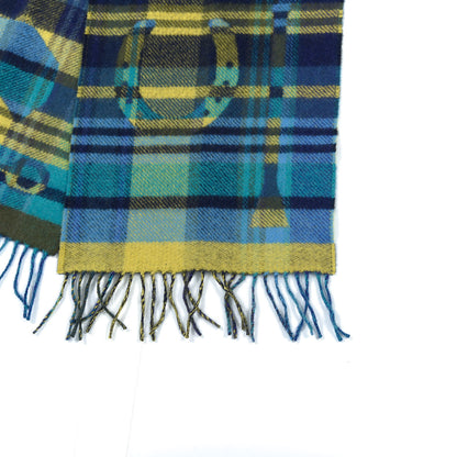 Hermes Cashmere HER-MES Tartan Muffler 3 of 4