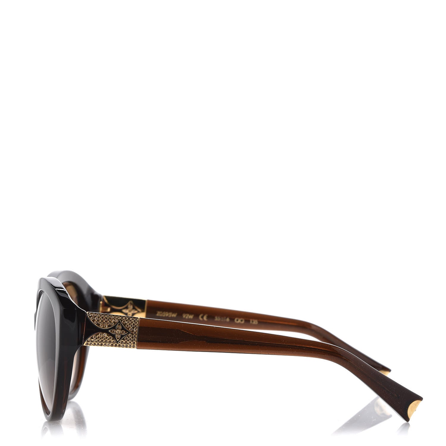 Louis Vuitton Heather Strass Cat Eye Sunglasses Z0595W Brown 2 of 7