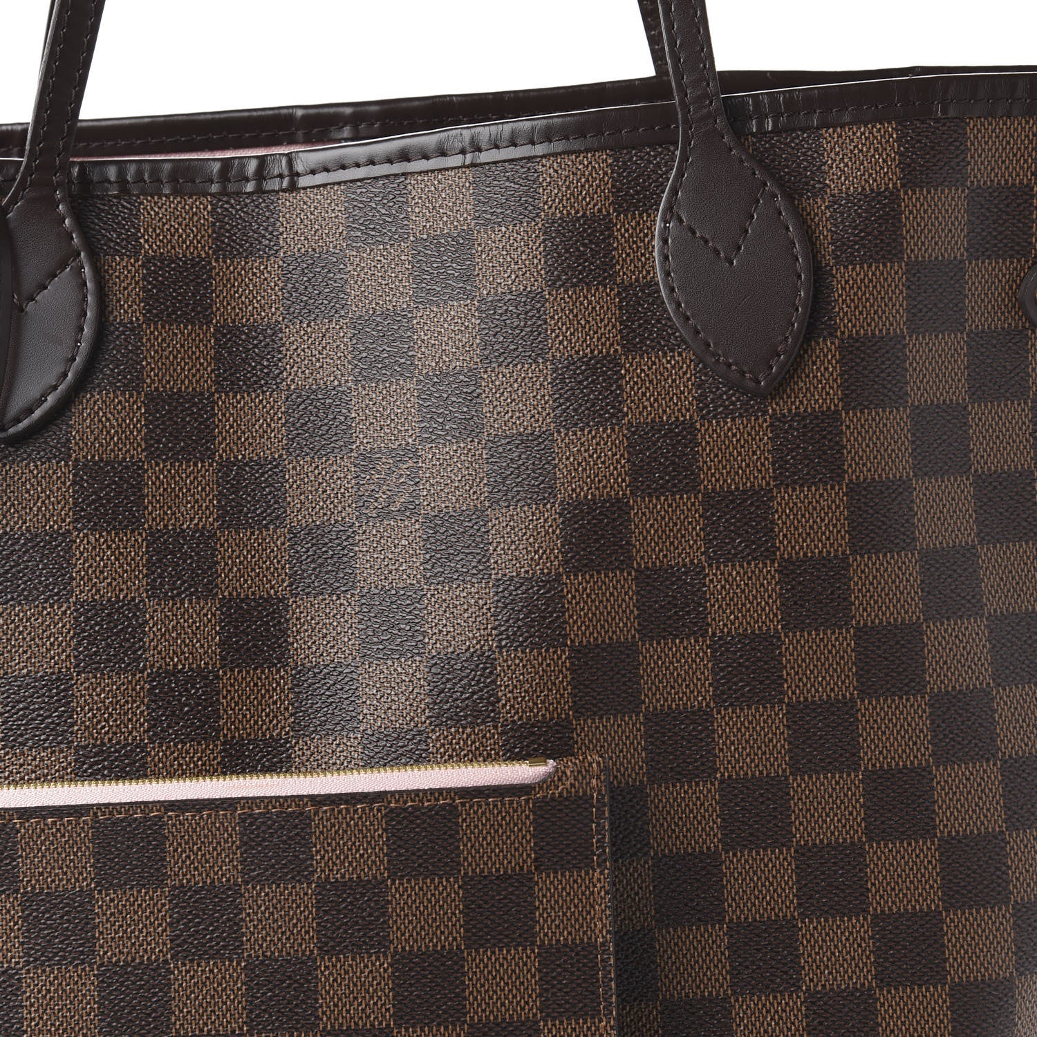 Louis Vuitton Damier Ebene Neo Neverfull MM Rose Ballerine 7 of 11