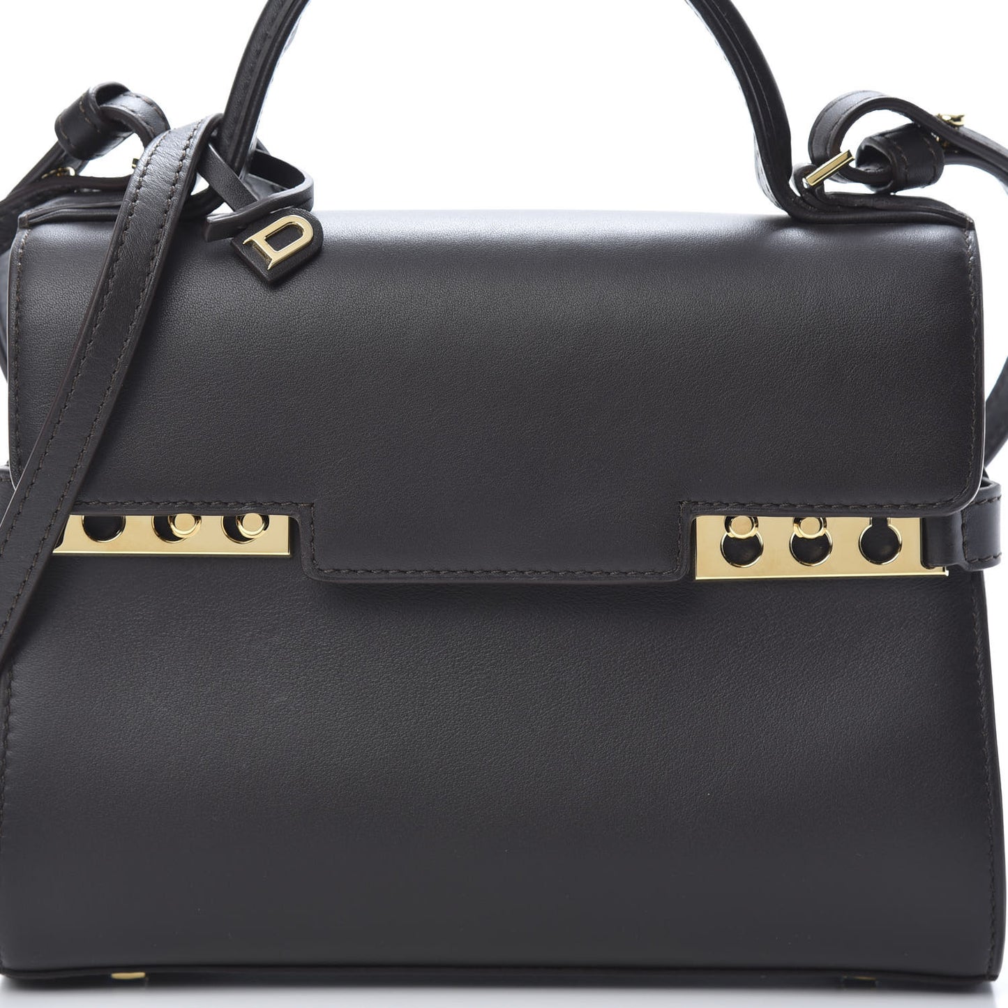 Smooth Calfskin Mini Tempete Satchel Brown