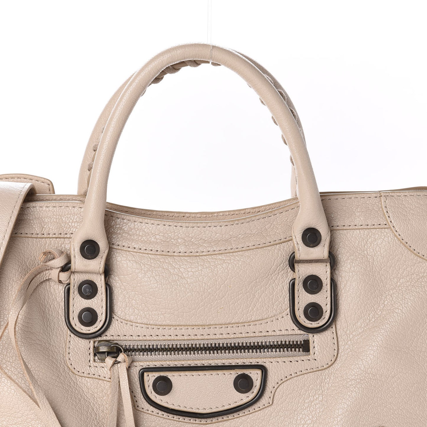 Chevre Classic Hardware Metallic Edge S City Beige Tapioca