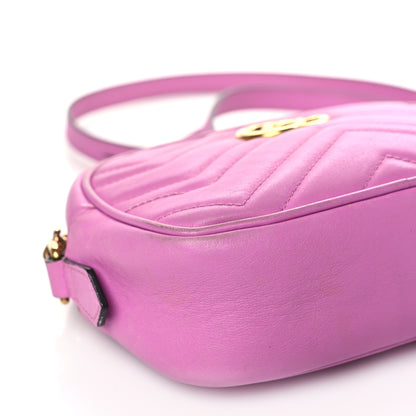 Gucci Calfskin Matelasse Mini GG Marmont Chain Shoulder Bag Candy Mousse 9 of 15