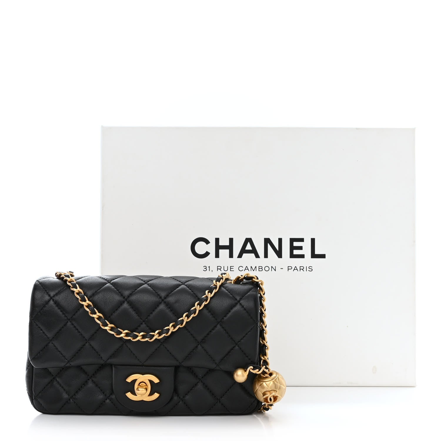 Chanel Lambskin Quilted Mini Rectangular Pearl Crush Flap Black 11 of 11