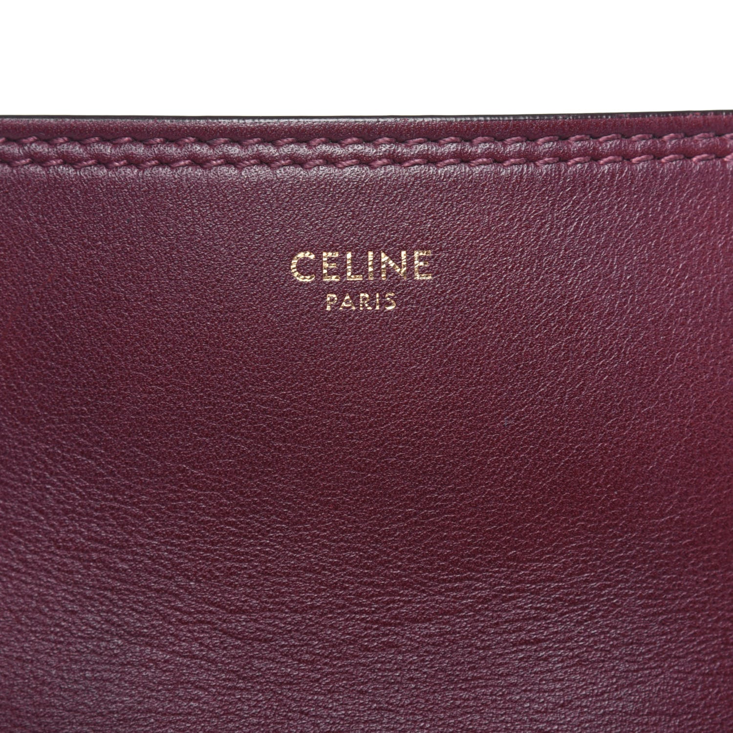 Celine Smooth Calfskin Buckle Bucket Bag Burgundy 6 of 21