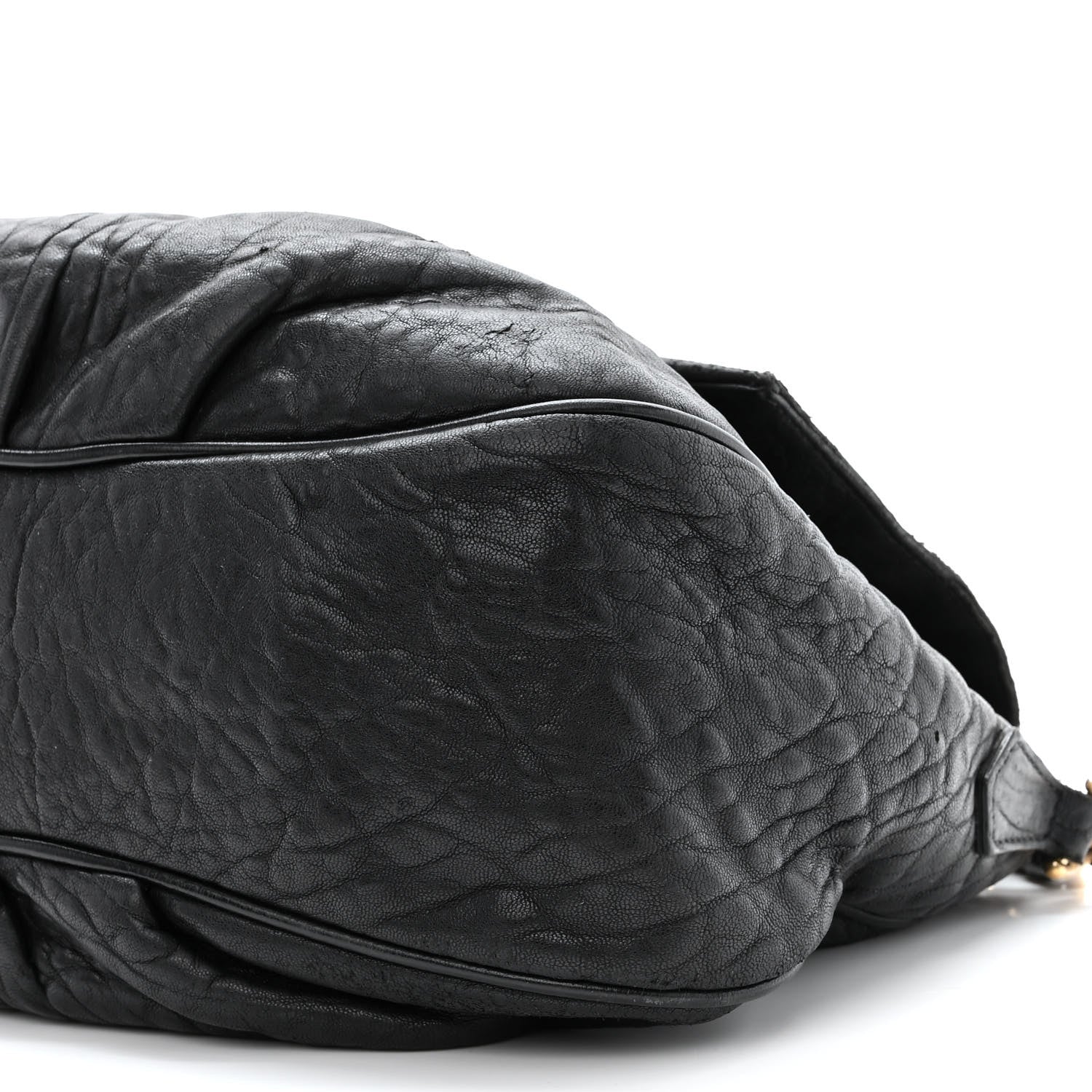 Fendi Crinkled Lambskin Mia Shoulder Flap Black 10 of 11