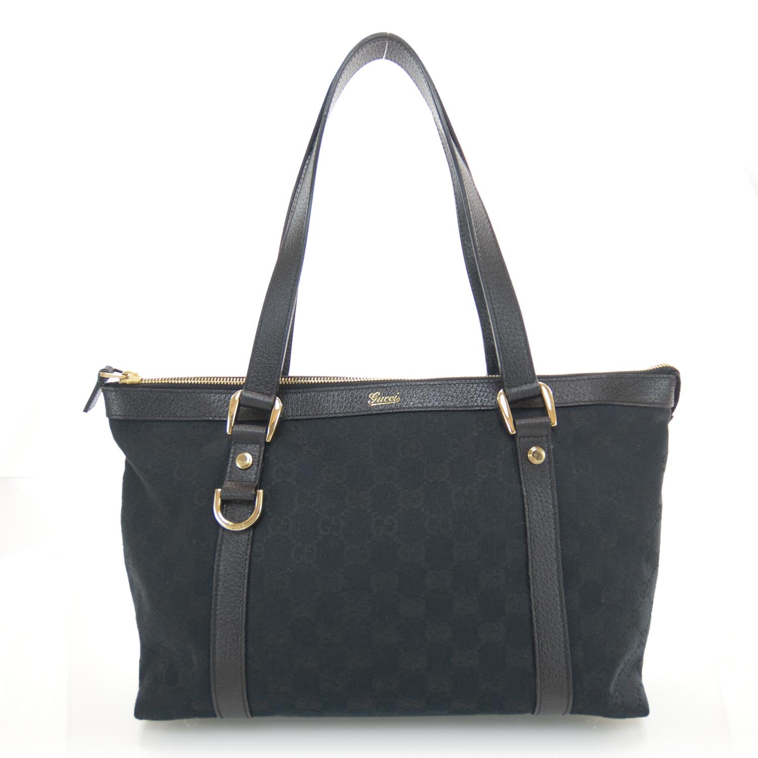 Gucci Monogram Abbey Medium Tote Black 1 of 8