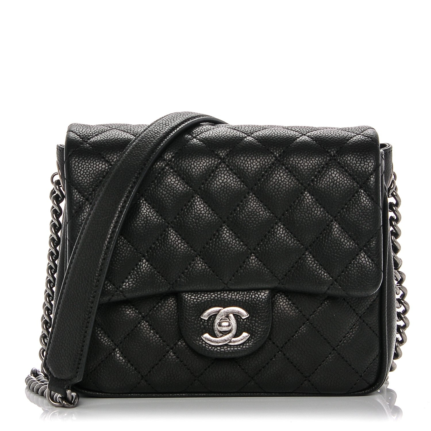 Chanel Caviar Quilted Small Rock In Rome Flap Black 1 of 8