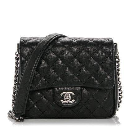 Chanel Caviar Quilted Small Rock In Rome Flap Black 1 of 8