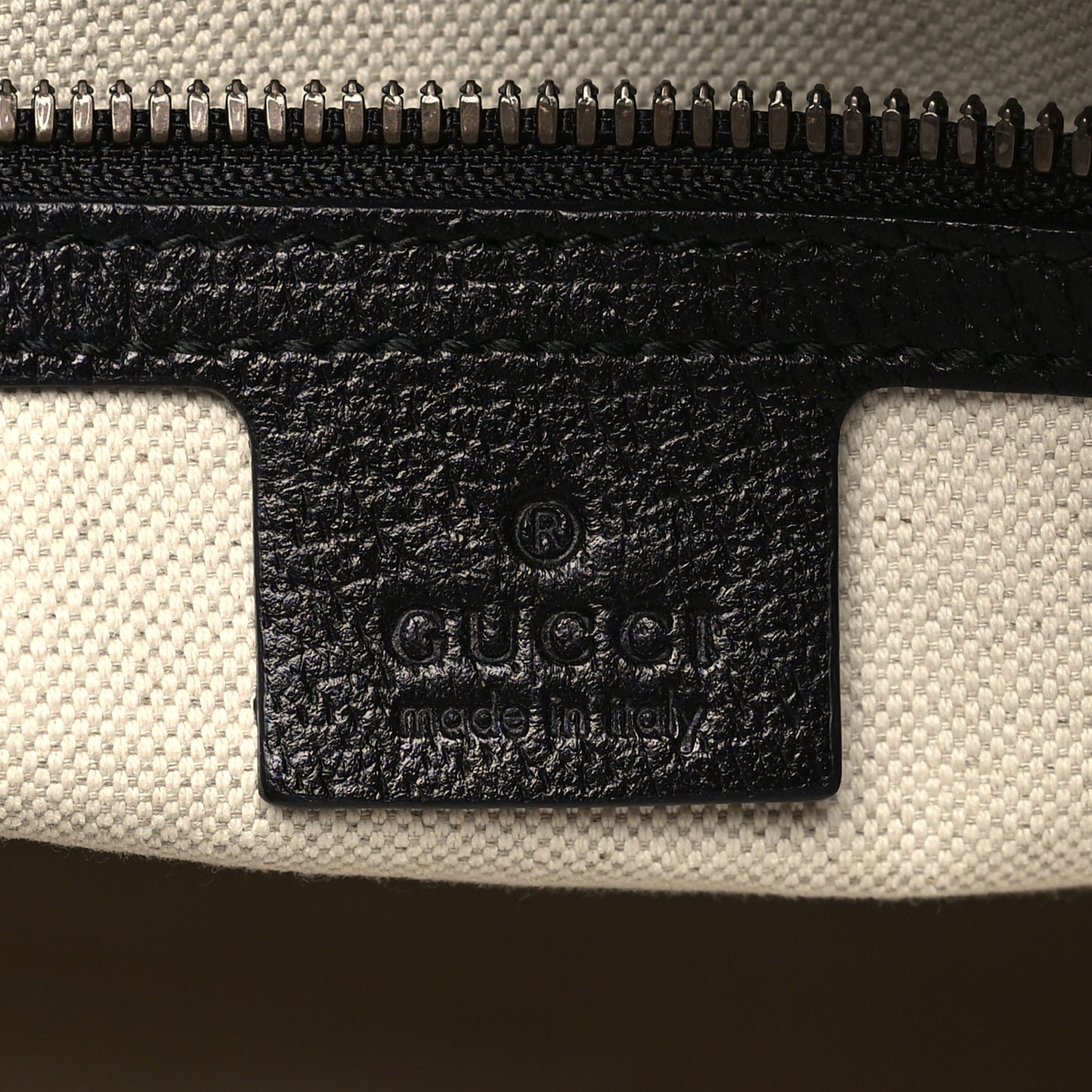 Velvet GG Monogram Textured Calfskin Web Medium Duffle Bag Blue Beige Black