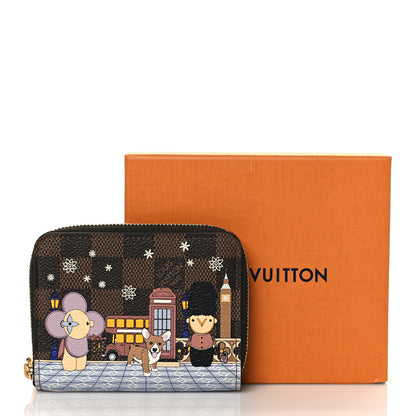 Louis Vuitton Damier Ebene 2021 Christmas Animation London Zippy Coin Purse Red 8 of 8