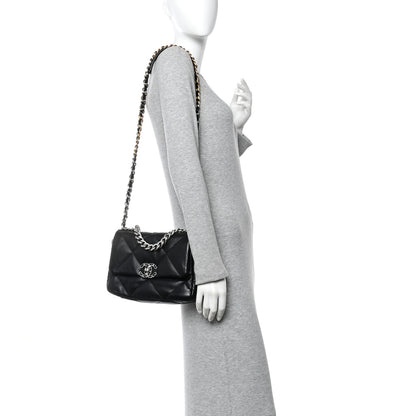 Chanel Lambskin Quilted Medium Chanel 19 Flap Black 2 of 10