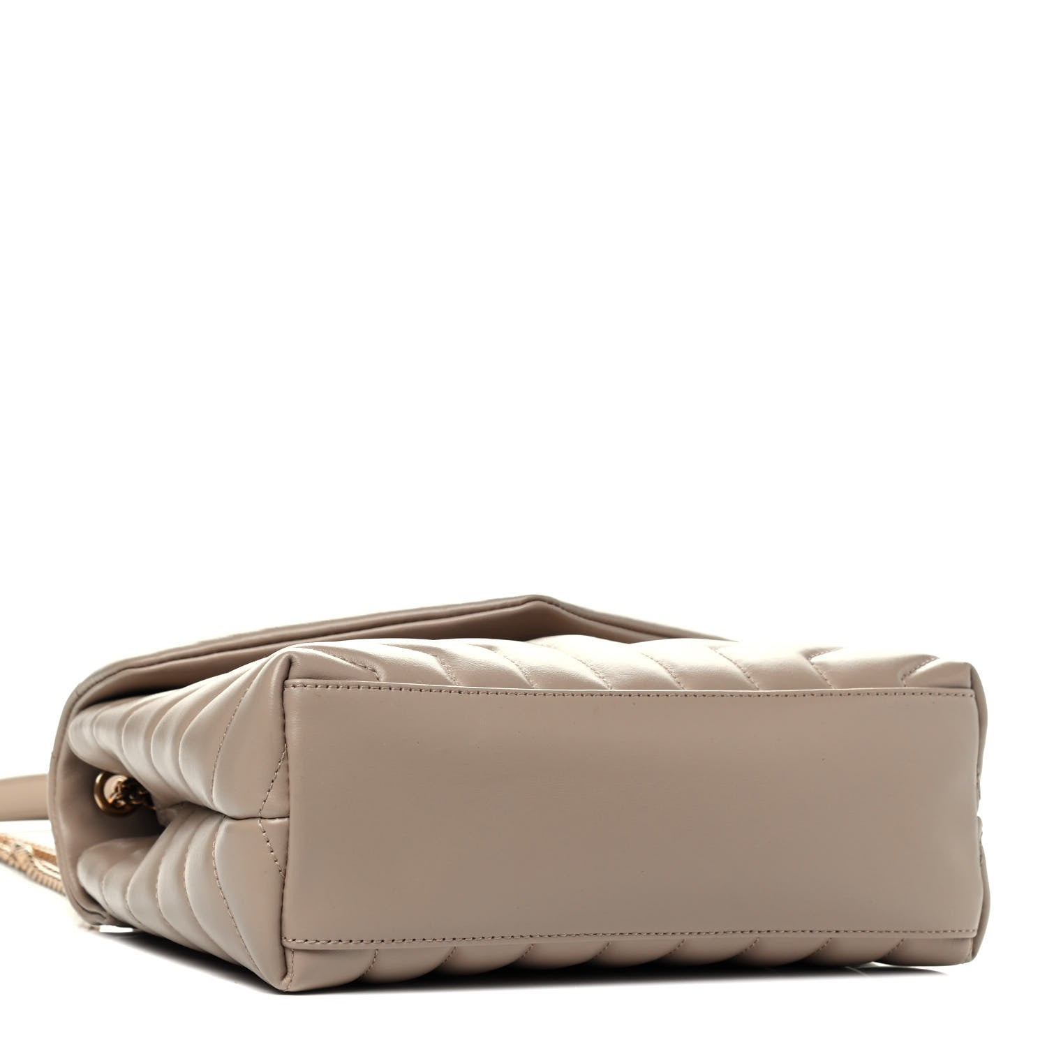 Saint Laurent Calfskin Y Quilted Monogram Small Loulou Chain Satchel Dark Beige 3 of 4