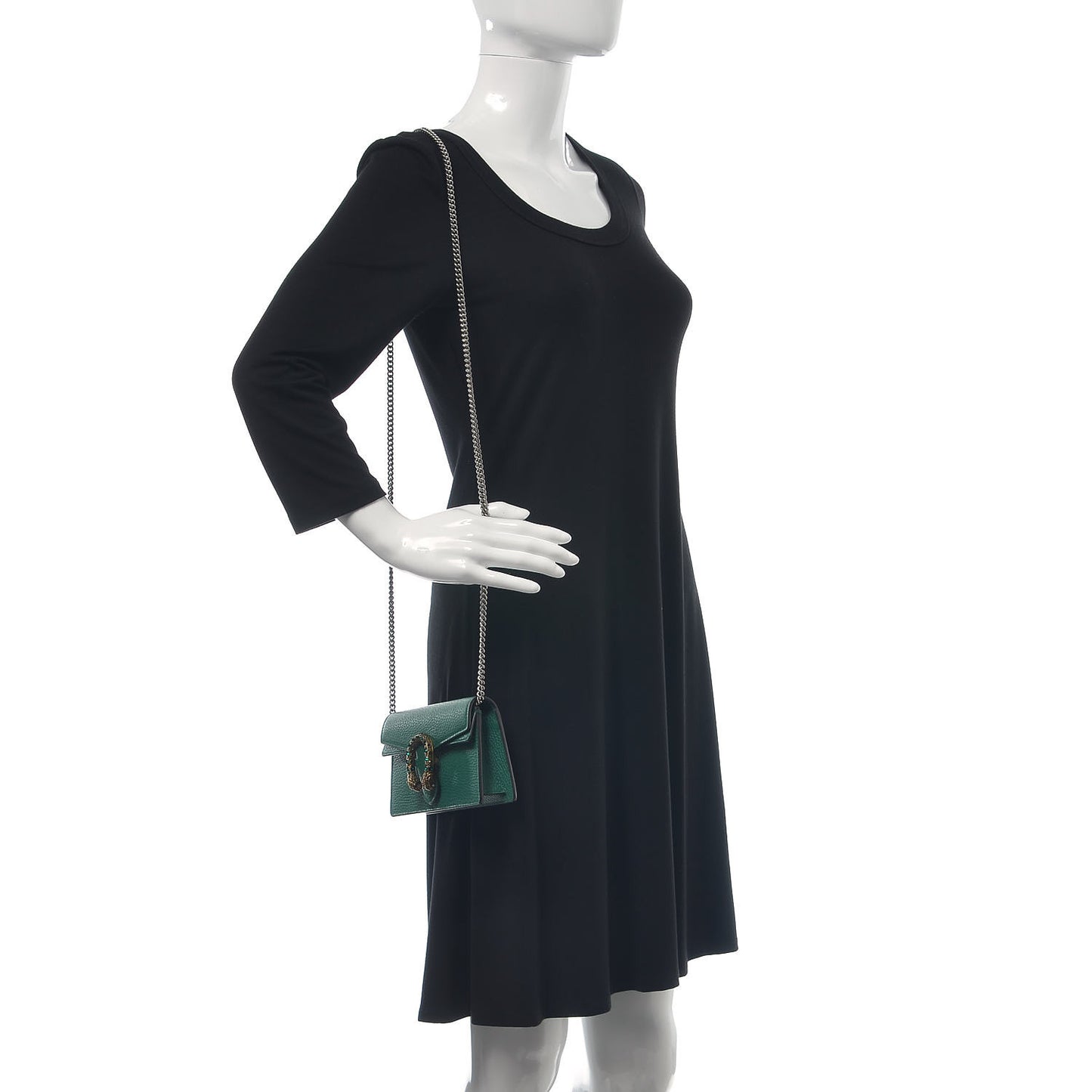 Calfskin Super Mini Dionysus Shoulder Bag Emerald