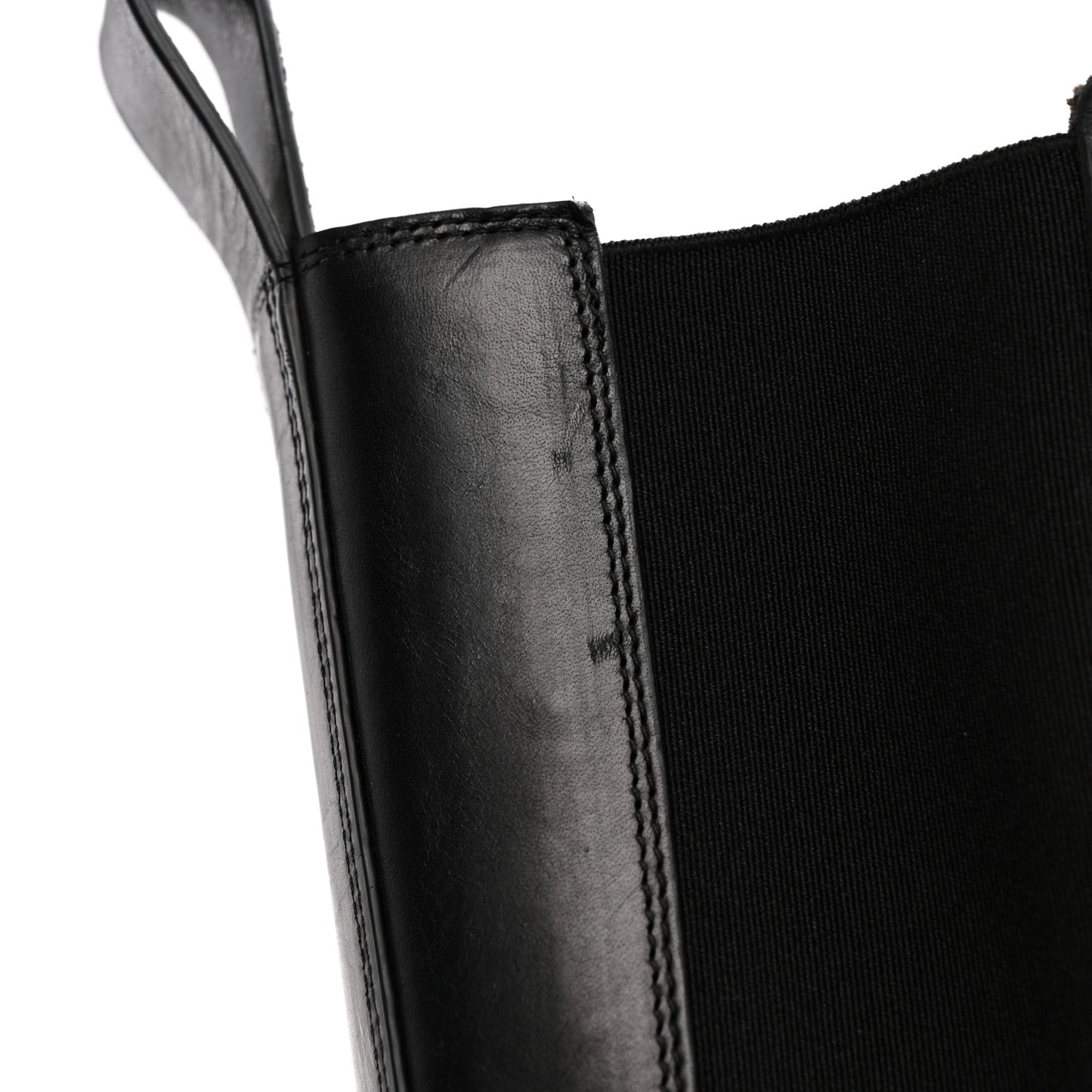 Calfskin Mens The Tire Chelsea Boots 37 Black Blaster