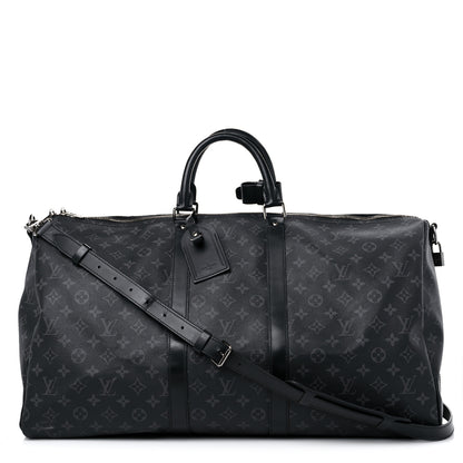 Louis Vuitton Monogram Eclipse Keepall Bandouliere 55 1 of 16