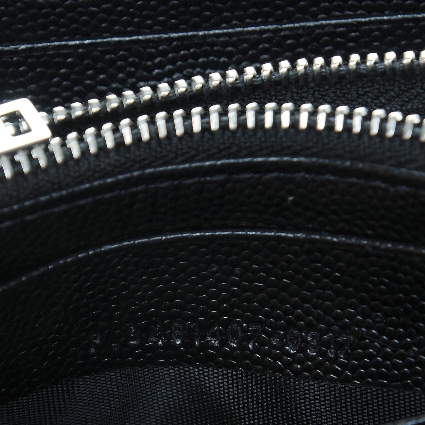 Grain De Poudre Matelasse Chevron Monogram Zip Around Wallet Black