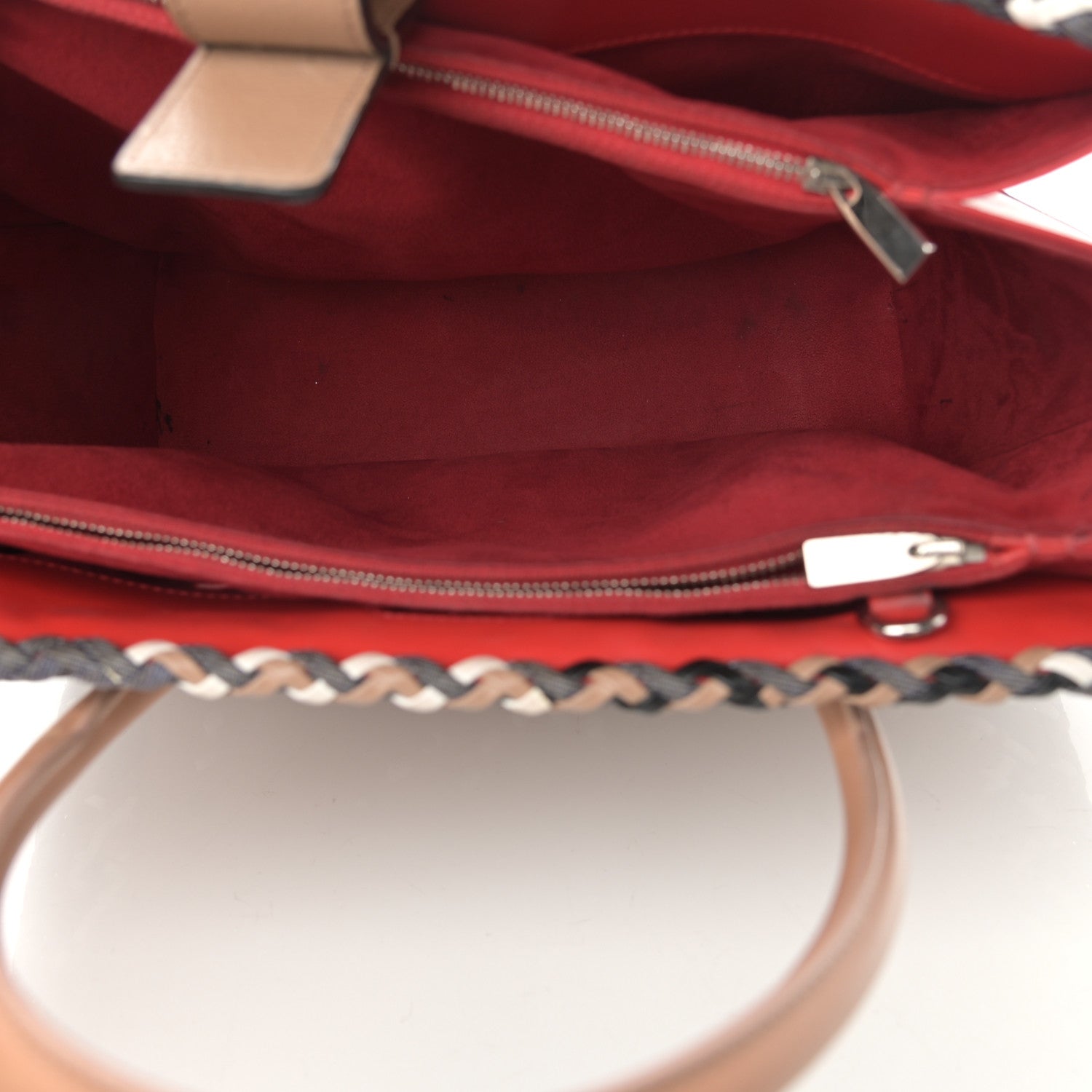 Christian Louboutin Calfskin Mexinodo Beaded Studded Triple Gusset Large Paloma Beige Blue 24 of 26