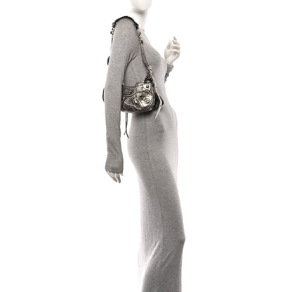 Balenciaga Metallic Agneau Arena Le Cagole Shoulder Bag XS Silver 2 of 11