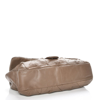 Chanel Lambskin Quilted Jumbo Origami Soft Squares Flap Khaki 4 of 7