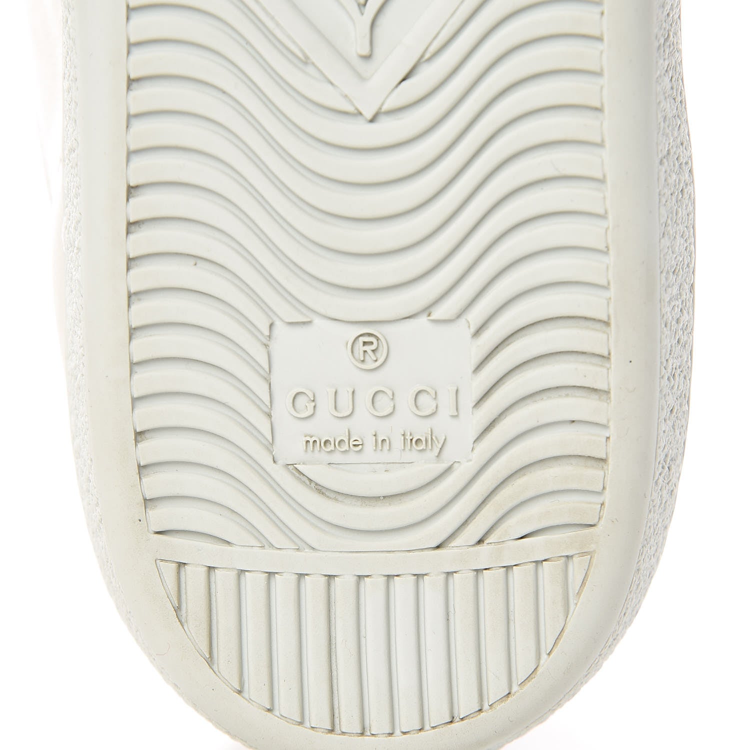 Gucci Calfskin Stripe Womens New Ace Sneakers 37.5 New Mystic White Ecru Red Flame 11 of 15