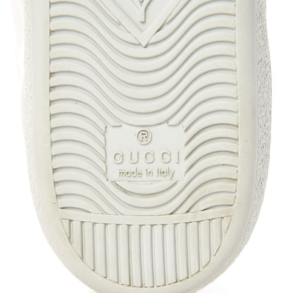 Gucci Calfskin Stripe Womens New Ace Sneakers 37.5 New Mystic White Ecru Red Flame 11 of 15