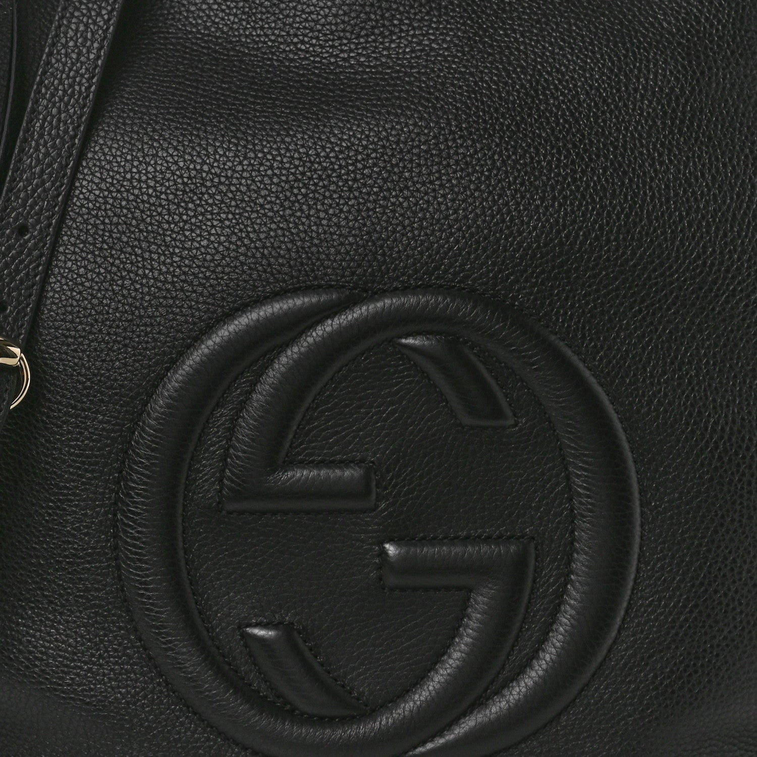Gucci Pebbled Calfskin Large Soho Hobo Black 8 of 10