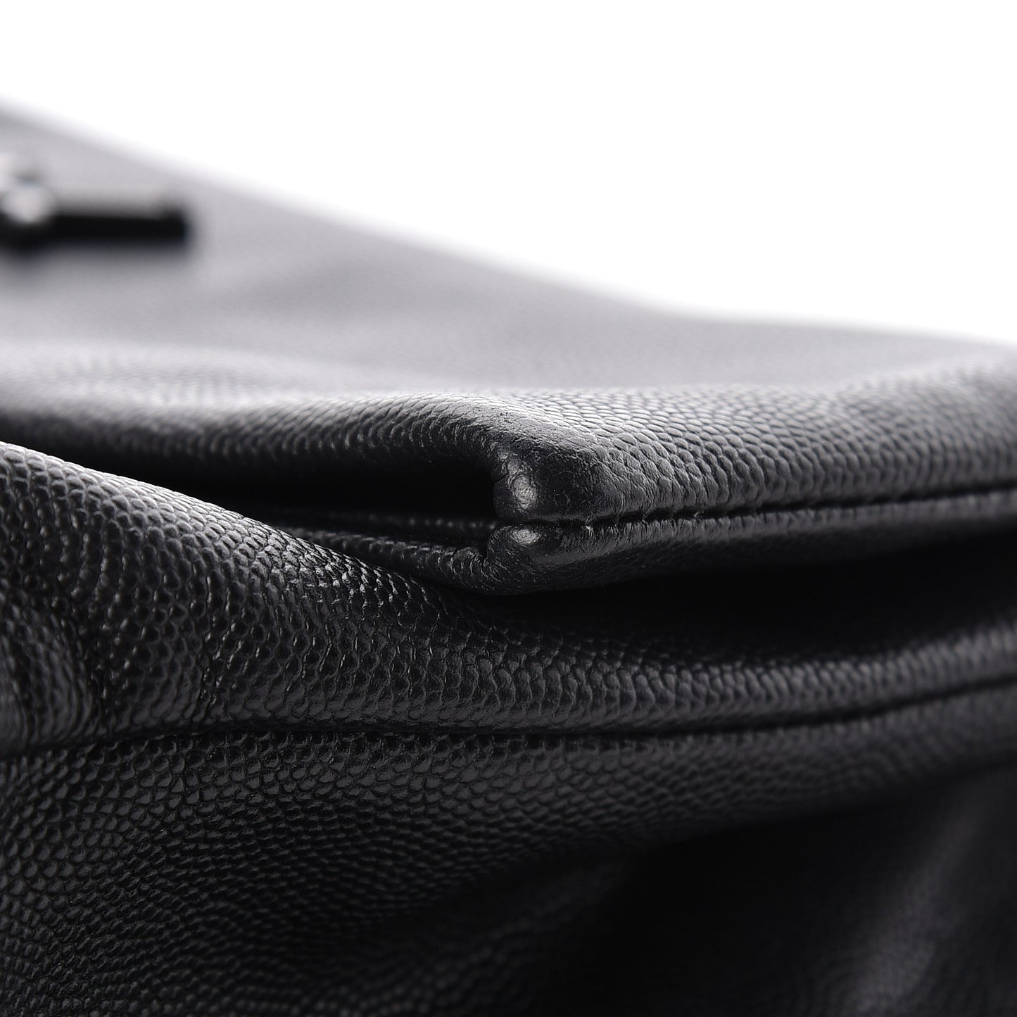 Grain De Poudre Medium West Hollywood Monogram Fold-Over Black