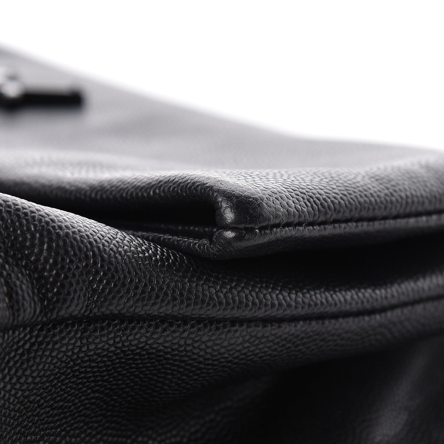 Saint Laurent Grain De Poudre Medium West Hollywood Monogram Fold-Over Black 19 of 19