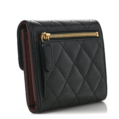 Chanel Caviar Quilted Compact Flap Wallet Black 3 of 7