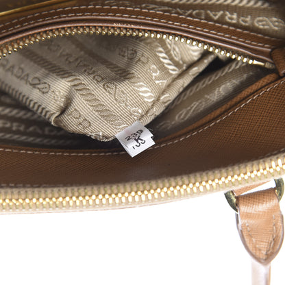 Prada Saffiano Small Galleria Double Zip Tote Caramel 10 of 21