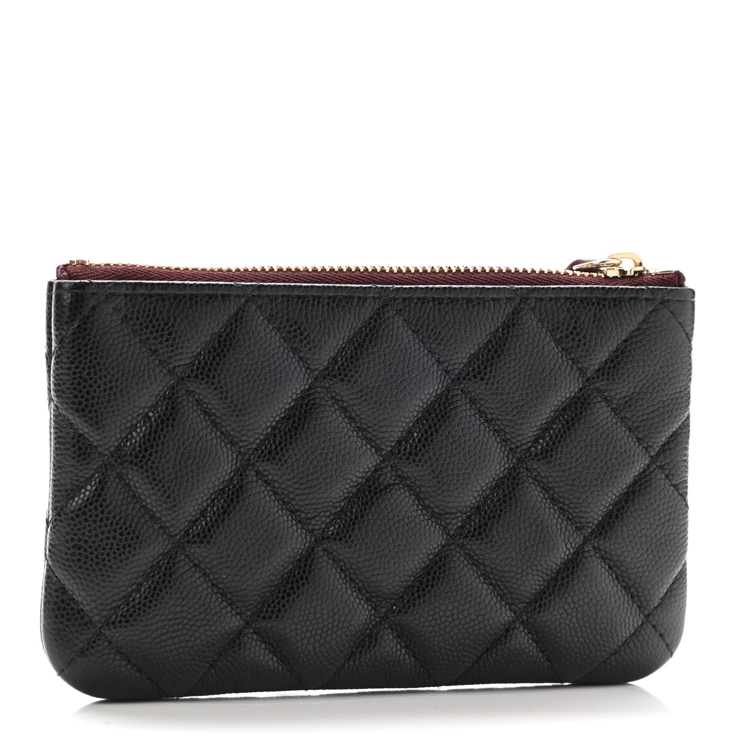 Caviar Quilted Small Cosmetic Case Black