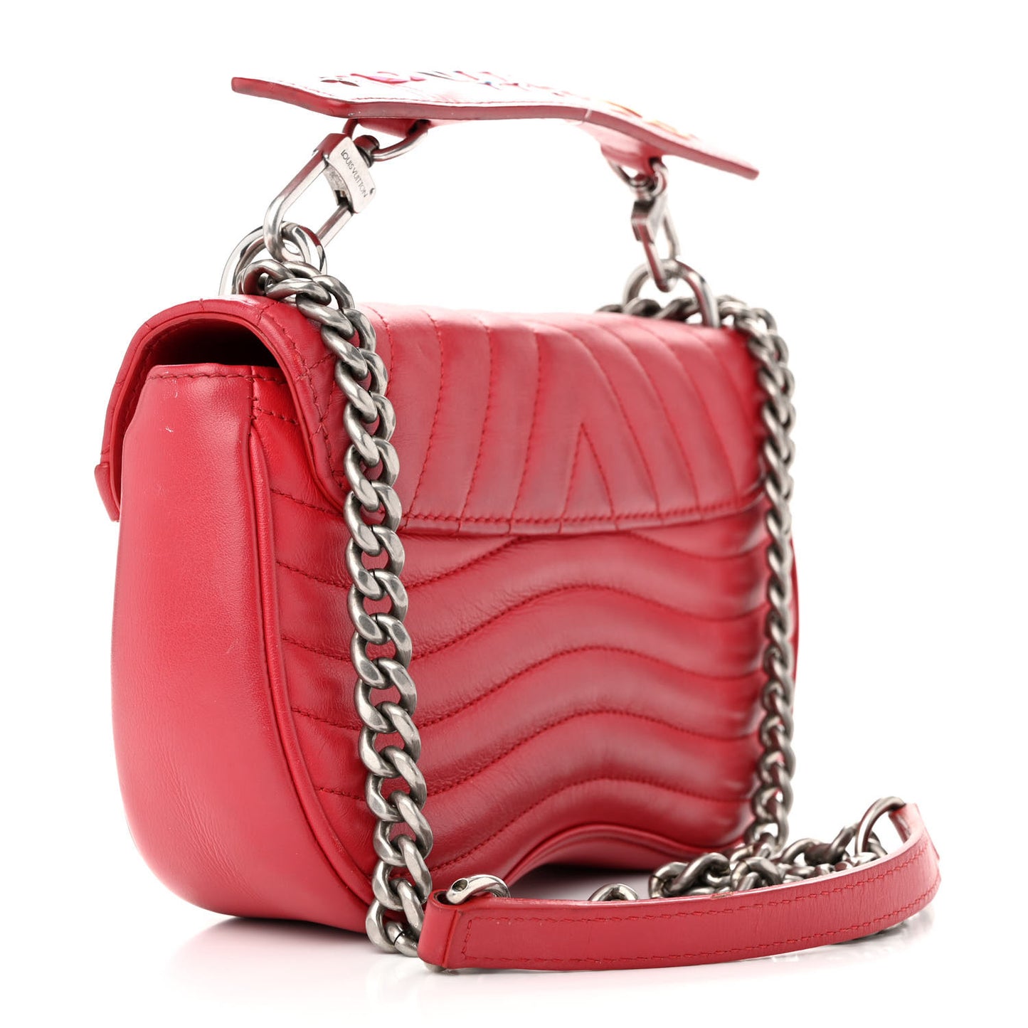 Calfskin Love Lock New Wave Chain PM Scarlet