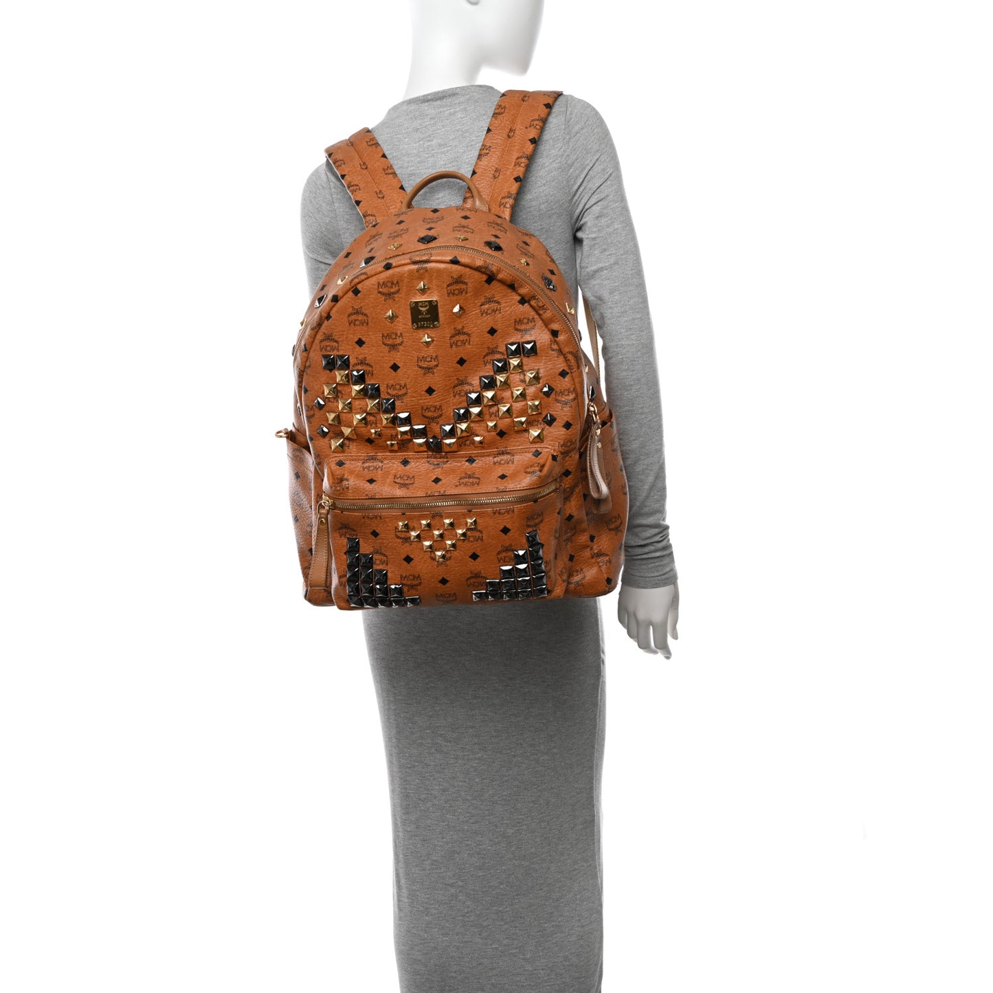 Visetos Studded Medium Stark M Backpack Cognac