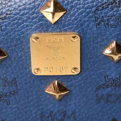 MCM Visetos Studded Medium Stark M Backpack Blue 12 of 18