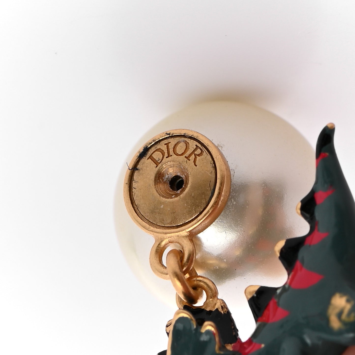 Pearl Mise En Dior Dragon Tribal Earrings