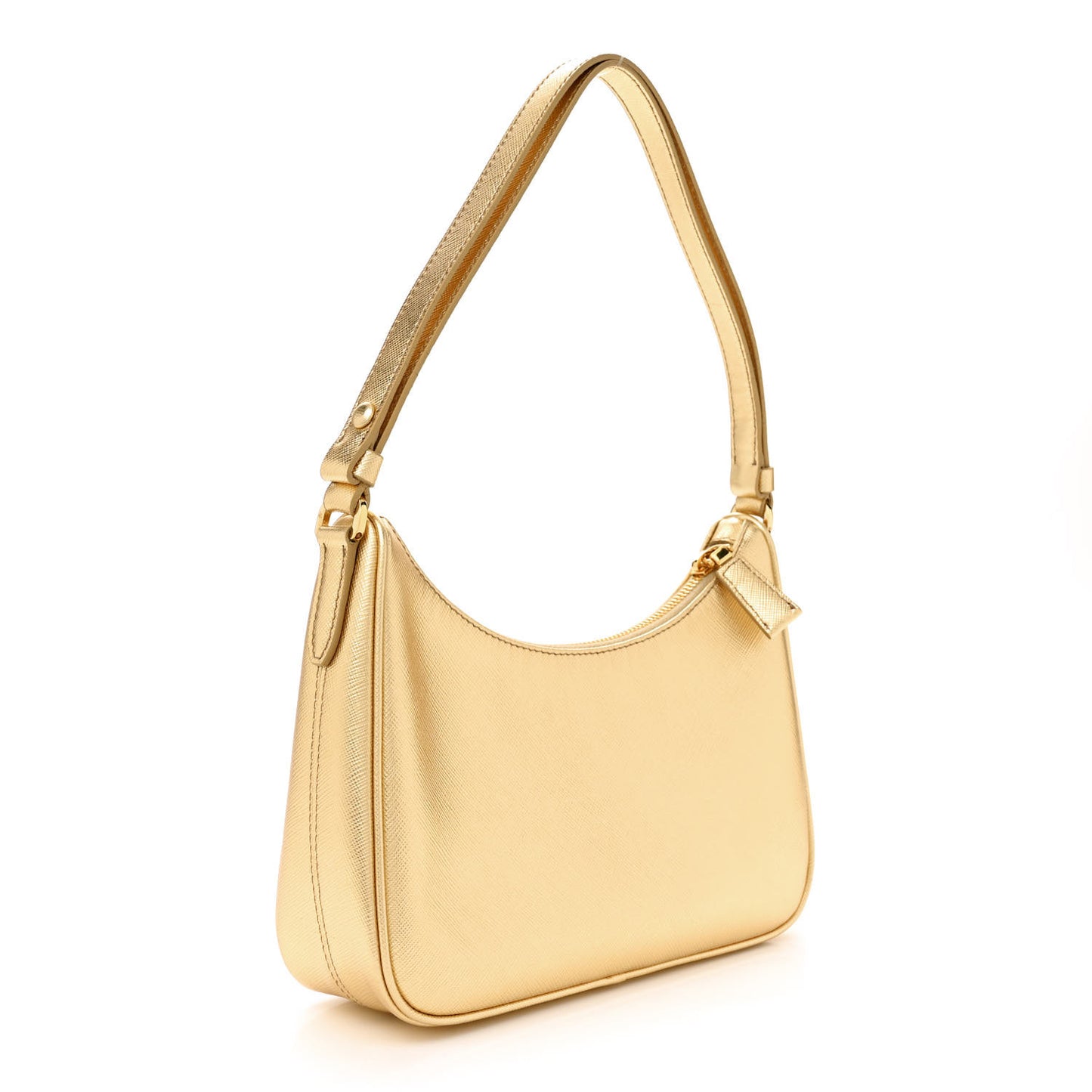 Saffiano Lux Mini Re-Edition Shoulder Bag Platino
