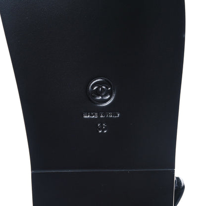 Chanel Grained Calfskin Velcro Dad Sandals 36 Black 6 of 9