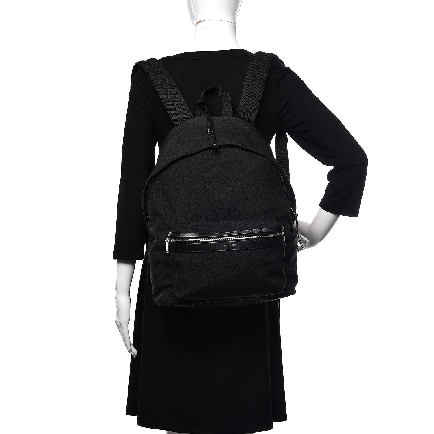 Saint Laurent Canvas City Backpack Black 2 of 11