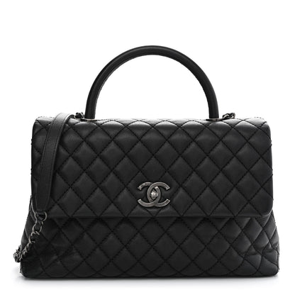 Chanel Caviar Quilted Medium Coco Handle Flap Black 1 of 12