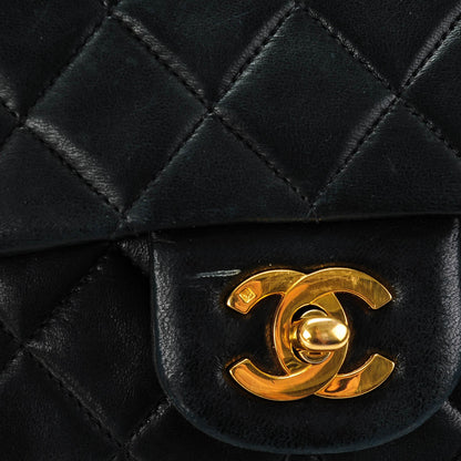 Chanel Lambskin Quilted Medium Double Flap Black 9 of 13