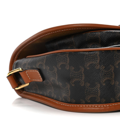 Celine Triomphe Canvas Folco Bag Tan 10 of 13