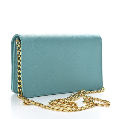 Prada Saffiano Lux Chain Wallet Anice 3 of 9