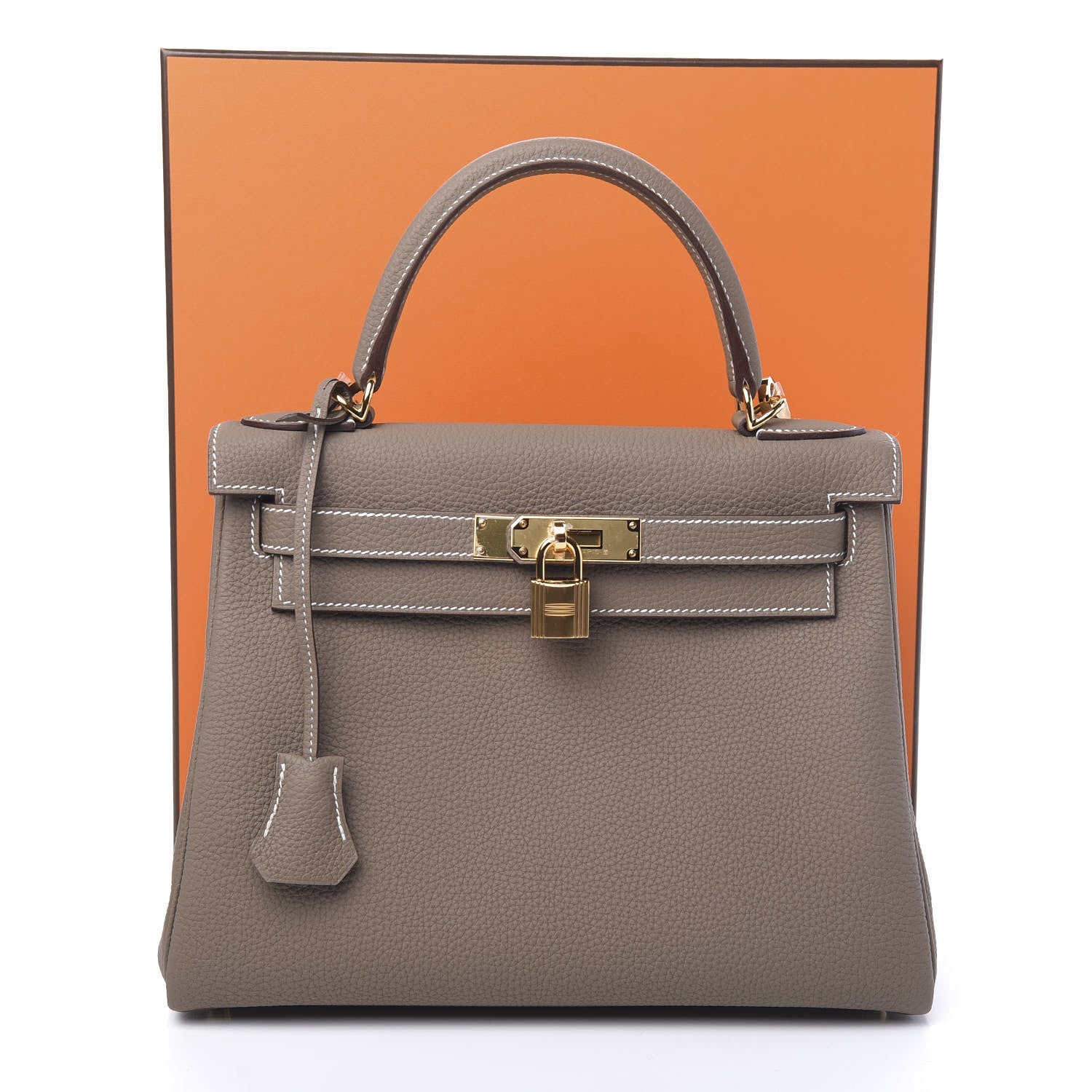 Hermes Togo Kelly Retourne 28 Etoupe 10 of 10