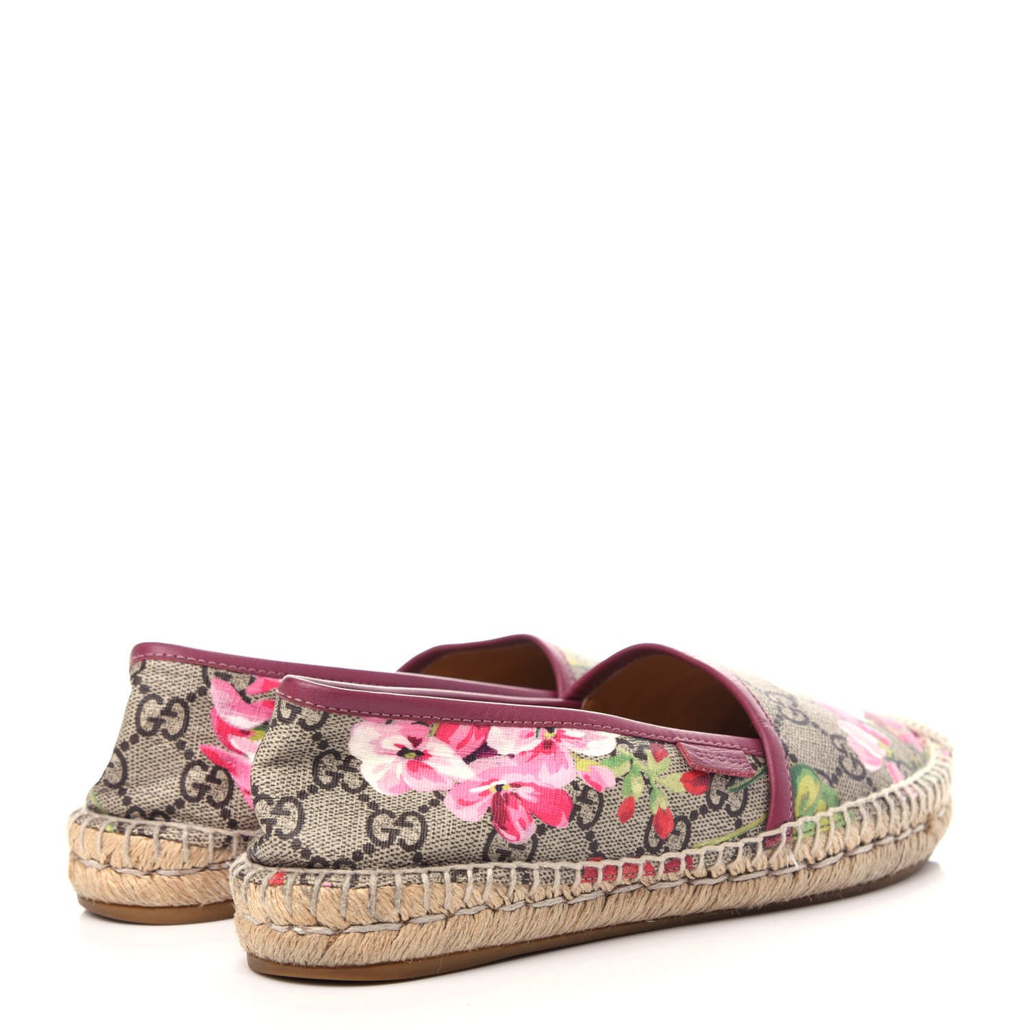 GG Supreme Monogram Blooms Espadrilles 36.5 Beige Multicolor Dry Rose