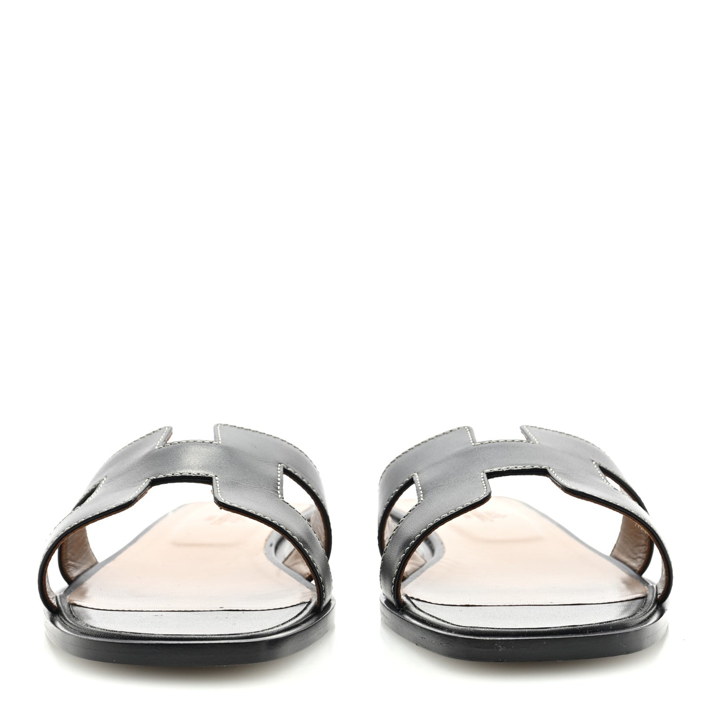 Box Calfskin Oran Sandals 39 Black