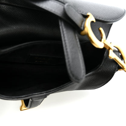 Christian Dior Grained Calfskin Mini Saddle Bag Black 5 of 11