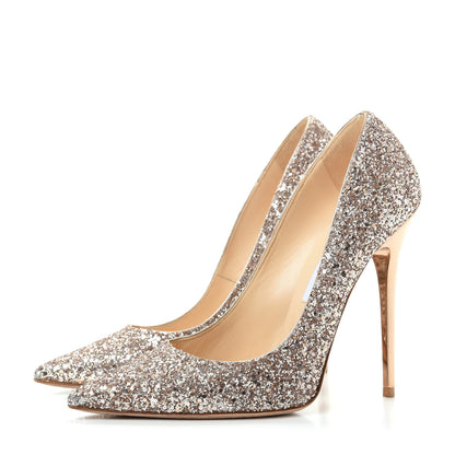 Jimmy Choo Coarse Glitter Romy 100 Pumps 40 3 of 9