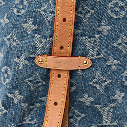 Louis Vuitton Monogram Denim CarryAll MM Blue 7 of 12
