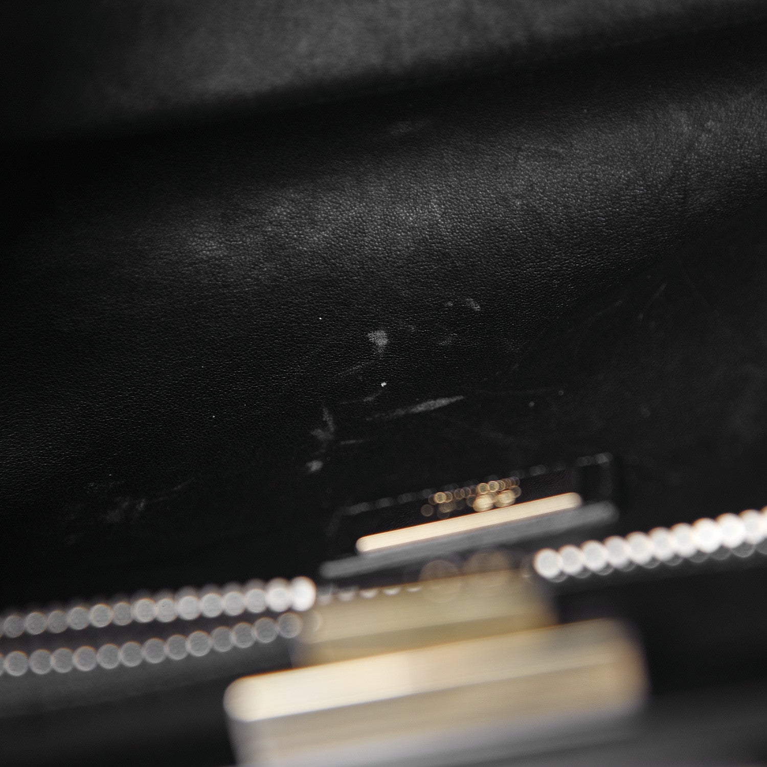 Fendi Vitello Seta Shiny Nappa Medium Peekaboo Iconic Satchel Black 8 of 14